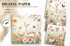 Farm Animal Background Cute Kids Room Pattern Wallpaper_14 Product Image 1