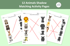 12 Animal Shadow Matching Activity Pages for Toddlers Product Image 2