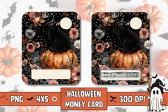Cute Black Cat Money Card Printable Product Image 1