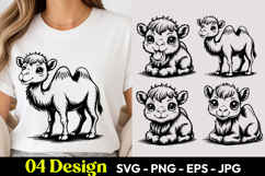 Cute Baby Camel SVG PNG Product Image 1