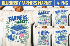 Farmers Market Blueberries PNG, Fresh Blueberry Festival Product Image 1