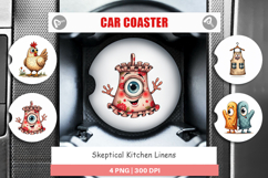Skeptical Linens Car Coaster Product Image 1