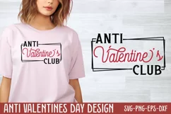 Anti valentine's club SVG, Valentine's Day SVG Product Image 1