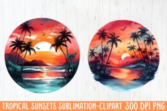 Tropical Sunsets Sublimation-Clipart Product Image 1
