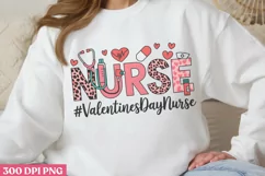 Nurse #ValentinesDayNurse PNG, Valentine Nurse Sublimation P Product Image 2