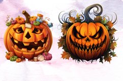 Halloween Pumpkin Sublimation Clipart, Halloween Pumpkin Product Image 2