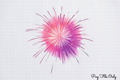 Happy New Year Fireworks Clipart PNG Product Image 1