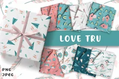 valentine's day digital paper png sublimation pattern Product Image 1