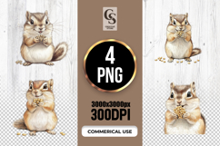 Cute Chipmunk Clipart Sublimation PNG Product Image 1