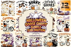 Halloween Goose Ghost PNG Bundle Product Image 1