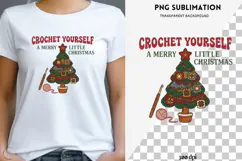 Christmas crochet png design for T-shirts Product Image 1