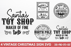 Vintage Christmas Sign SVG Product Image 1