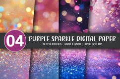 Purple Sparkle Digital Paper Product Image 1