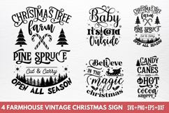 Farmhouse Vintage Christmas Sign SVG Product Image 1
