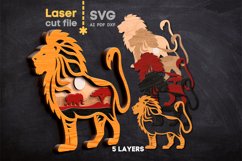 Lion SVG Laser cut file for Glowforge Product Image 1