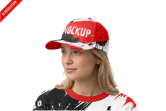 Snapback Cap On Young Woman Product Image 1