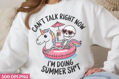 Can&#039;t talk right now PNG, Funny Skeleton Sublimation PNG Product Image 2