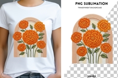Marigolds png design for T-shirts Product Image 1