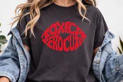 Toxica Pero Cute SVG | Lips Shape Word Art | Spanish Quote Product Image 2