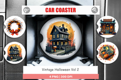 Car Coaster Vintage Halloween Product Image 1
