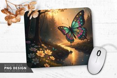 Enchanting Butterfly Garden Mouse Pad PNG Design Product Image 1