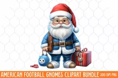 American Football Gnomes Clipart, 4th Of July Product Image 1