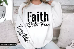 Faith Over Fear Sleeve - Sleeve SVG Design, T-Shirt Design Product Image 2
