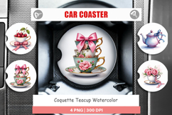 Coquette Teacup Car Coaster Product Image 1