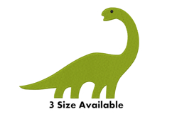 Cute Green Dinosaur Embroidery Design Product Image 1