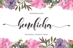 Beneficha - Natural Script Font Product Image 1