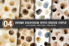 Brown Dalmatian Spots Digital Paper Product Image 1