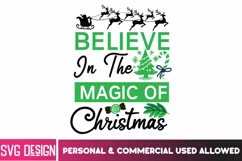 Believe in the Magic of Christmas SVG Cut File,Christmas SVG Product Image 1