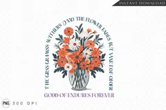 Vase Of Flowers Graphic Sublimation Png Product Image 1