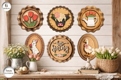Spring Wall Signs Laser Cut Bundle | Wall Decor | SVG Product Image 1