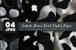 Cowhide Animal Print Digital Paper Product Image 1