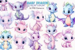 Baby Dragon 38 Cliparts Collection Product Image 1