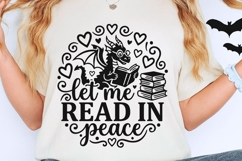 Let Me Read In Peace Svg, Book Lover Svg, Book Dragon Svg. Product Image 2