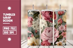 Colorful Flower Tumbler Wrap Design Product Image 1
