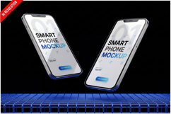 Dual Smartphone Blue Grid Product Image 1