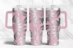 40oz Tumbler laser svg wrap|Sunflowers and Butterflies Product Image 2