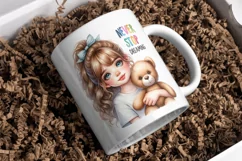 Girl mug wrap sublimation designs, Girl sublimation Product Image 1