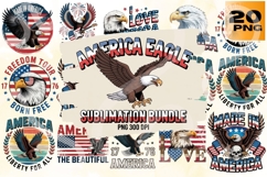 Born Free American Eagle &amp; Patriotic Quotes PNG Pack Product Image 1