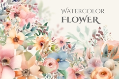 Watercolor Flower Clipart, Decorative Floral Ornament Product Image 1