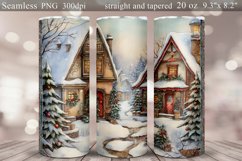 Christmas Town Tumbler Sublimation | Winter Tumbler Wrap Product Image 1