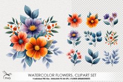 Watercolor flowers cliparts Product Image 1