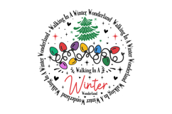 Walking In A Winter Wonderland Svg Design Product Image 1