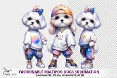 Fashionable maltipoo dogs sublimation Product Image 1