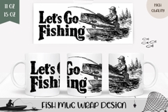 Let&#039;s Go Fishing Mug Design, Fish Mug, Fisherman Coffee Mug Product Image 1