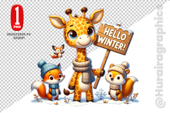 Hellow Winter Clipart - PNG File Product Image 1