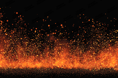 Rising Fire Sparks and Embers Overlay - Burning Particle Tex Product Image 1